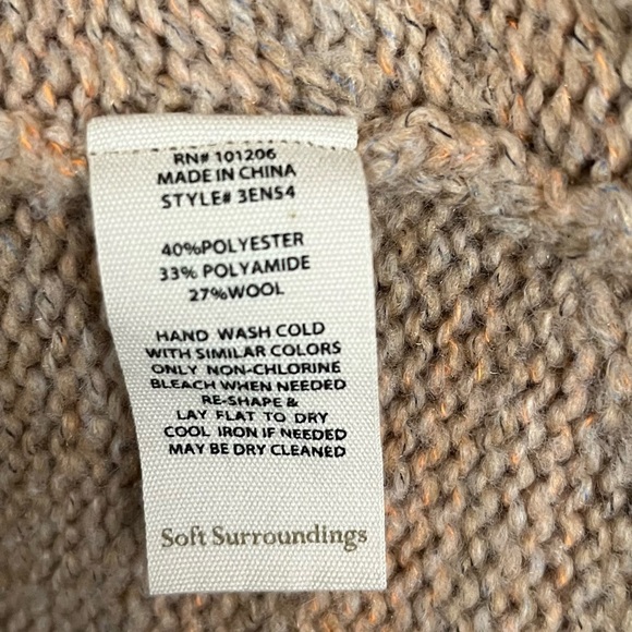 SOFT SURROUNDINGS Jayna Wool Knit Tunic Sweater - Picture 8 of 9